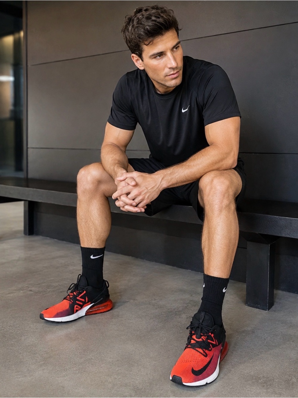 Nike wAir Max 270 Flyknit Chile Red / Black Style AO1023 601